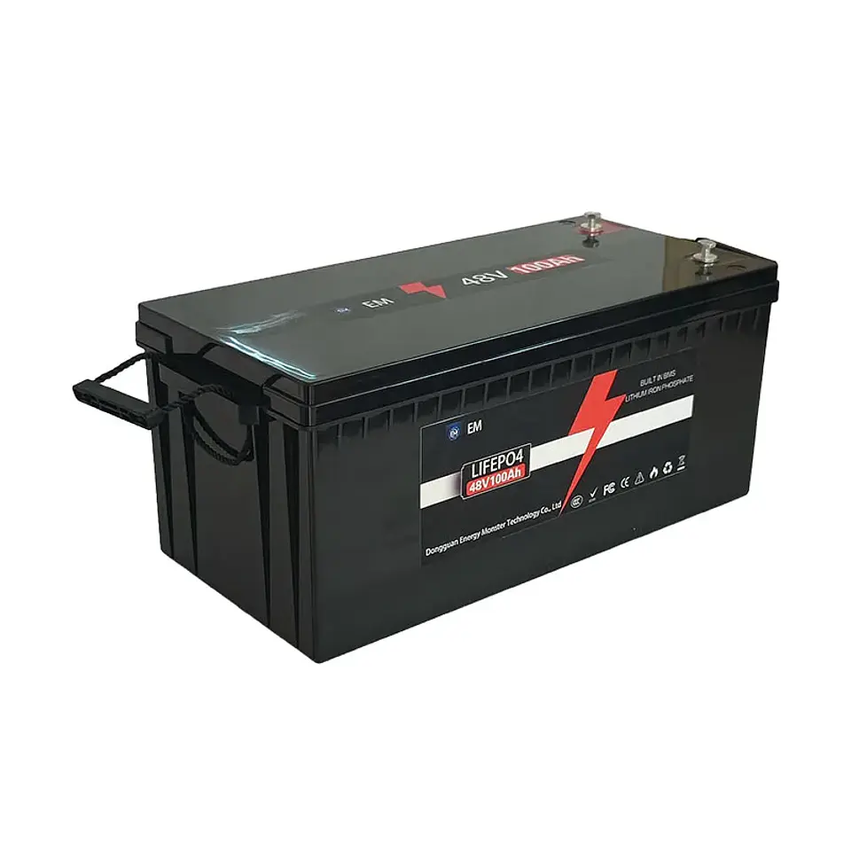 48v 50Ah 100AH 150Ah lifepo4 battery with BMS for tricycle golf cart inverter Solar energy storage scooter RV +Charger 4