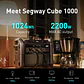 Portable Power Station Cube 1000, 2200W AC Outlets, 1024Wh LiFePO4 Battery, Expandable Battery Capacity - thumbnail 2