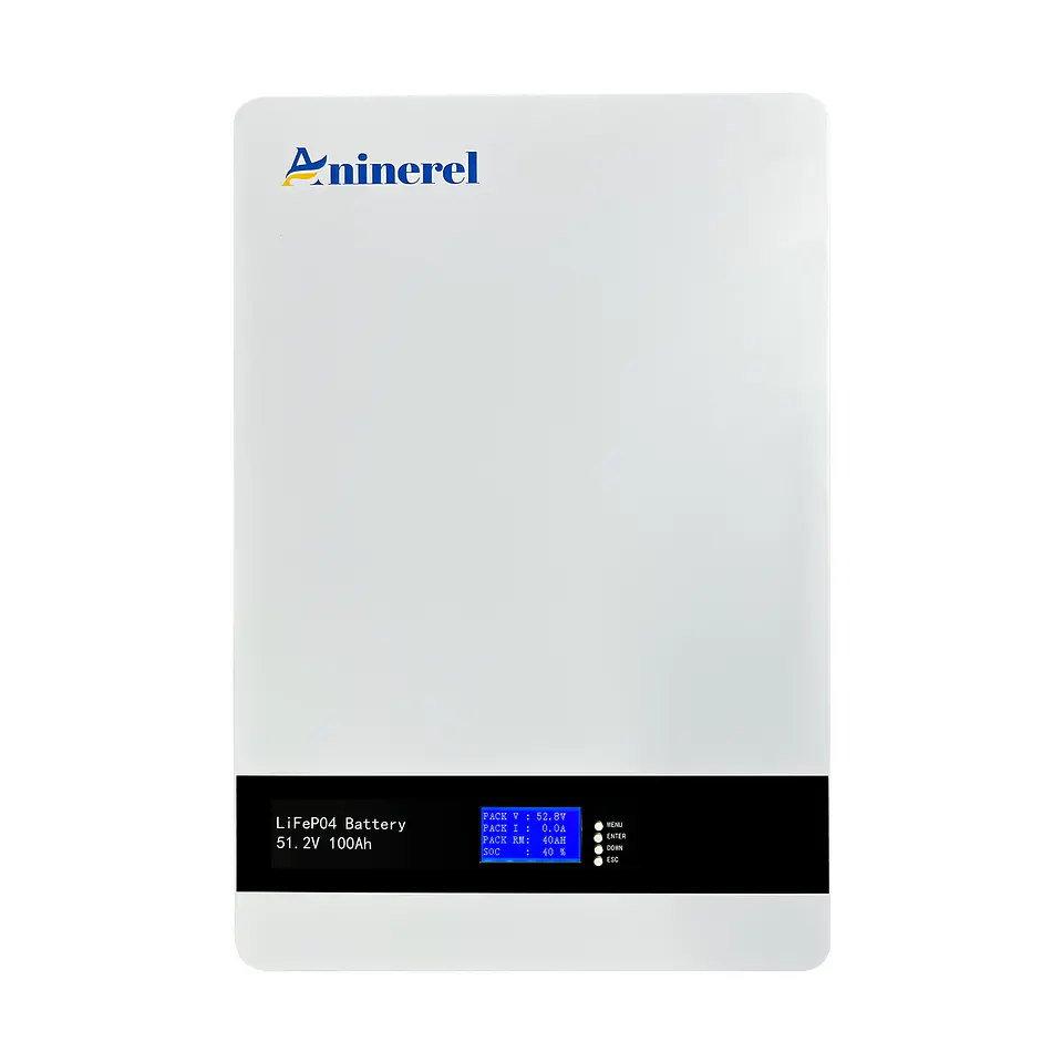 Aninerel 51.2V 5.12Kwh 100Ah LiFePO4 Battery Pack 6000 Cycles 51.2V BMS 100Ah Solar Energy Storage Lithium Battery PL EU STOCK 9