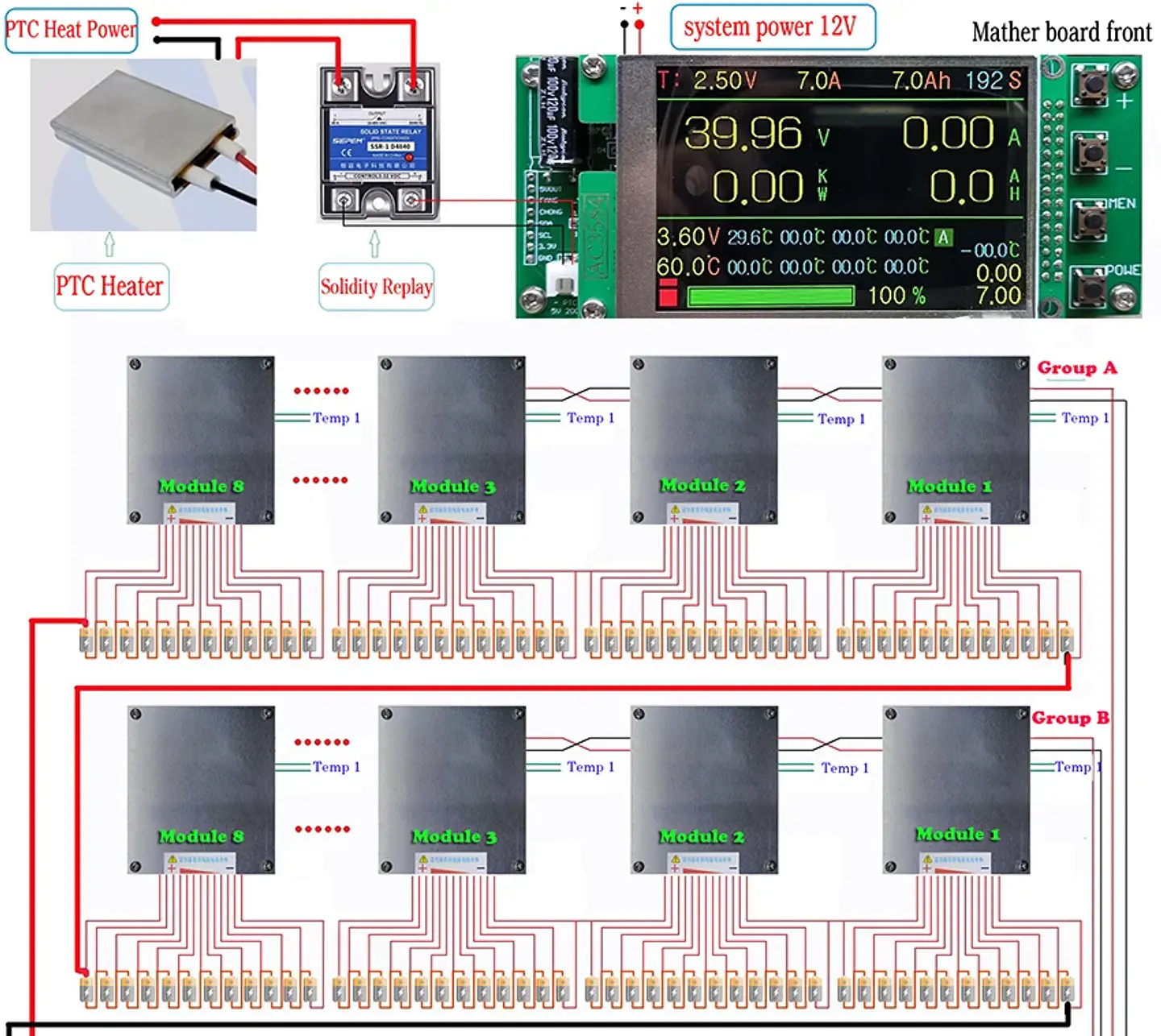 4S-192S 200A Smart YL DIY BMS LiFePO4 Li-ion LTO With Relay Bluetooth-Compatible APP Monitor Solar Power LCD Display 5