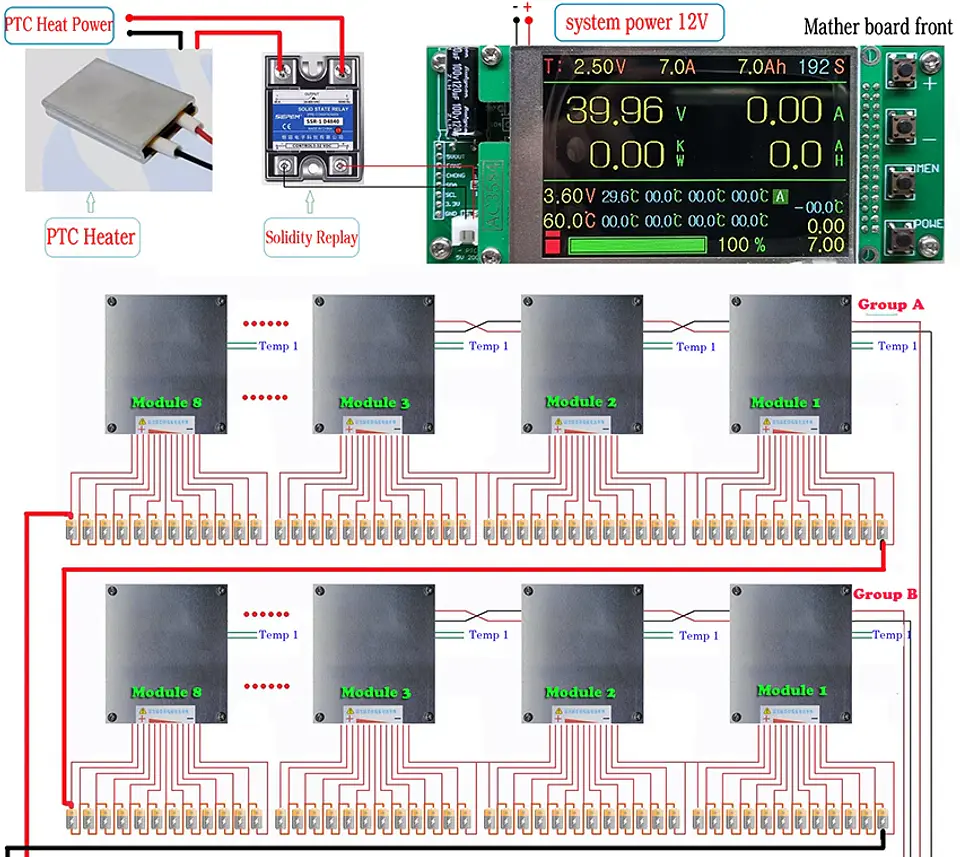 4S-192S 200A Smart YL DIY BMS LiFePO4 Li-ion LTO With Relay Bluetooth-Compatible APP Monitor Solar Power LCD Display 5