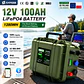 LiFePO4 Battery 12V 100Ah 150Ah 200Ah Bluetooth BMS 6000 Cycles Waterproof Solar Lithium Battery Boat Fishing Trolling Motor - thumbnail 1