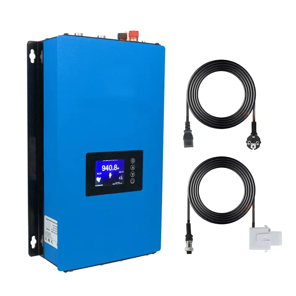 SUN1000W 2000W Solar Grid Tie Inverter with Limiter for Solar Panel or Battery Dischage DC 22-65V/45-90V to AC 110V 120V  220V 7