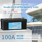 KEPWORTH 24V 100Ah LiFePO4 Battery Built-in Bluetooth BMS 2560WH Perfect for RV Solar Marine Overland Off-Grid Application - thumbnail 2