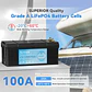 KEPWORTH 24V 100Ah LiFePO4 Battery Built-in Bluetooth BMS 2560WH Perfect for RV Solar Marine Overland Off-Grid Application - thumbnail 5