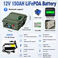 LiFePO4 Battery 12V 100Ah 150Ah 200Ah Bluetooth BMS 6000 Cycles Waterproof Solar Lithium Battery Boat Fishing Trolling Motor - thumbnail 8