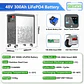 LiFePO4 48V 300Ah 15Kwh Battery Akku 6000 Cycles With Wheels 51.2V BMS 100Ah 600Ah Solar Energy Storage Lithium Battery EU STOCK - thumbnail 3
