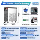 LiFePO4 48V 300Ah 15Kwh Battery Akku 6000 Cycles With Wheels 51.2V BMS 100Ah 600Ah Solar Energy Storage Lithium Battery EU STOCK - thumbnail 8