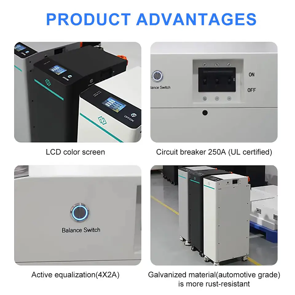 Seplos V4 DIY LiFePO4 Battery Case 48V 16S 200A BMS Smart 51.2V 280ah BT LCD 2A Active Balancer Assemble Box for Home Energy 4
