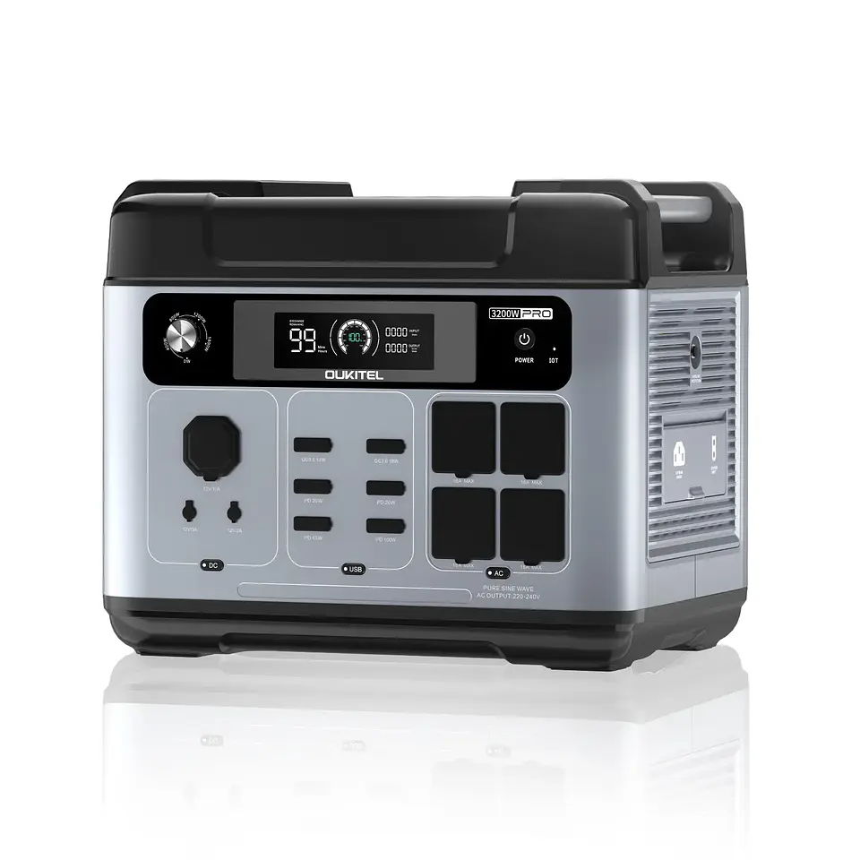 OUKITEL New P2001 PRO 3200W Portable Power Station 2048Wh Lifepo4 Battery Solar Generator 2
