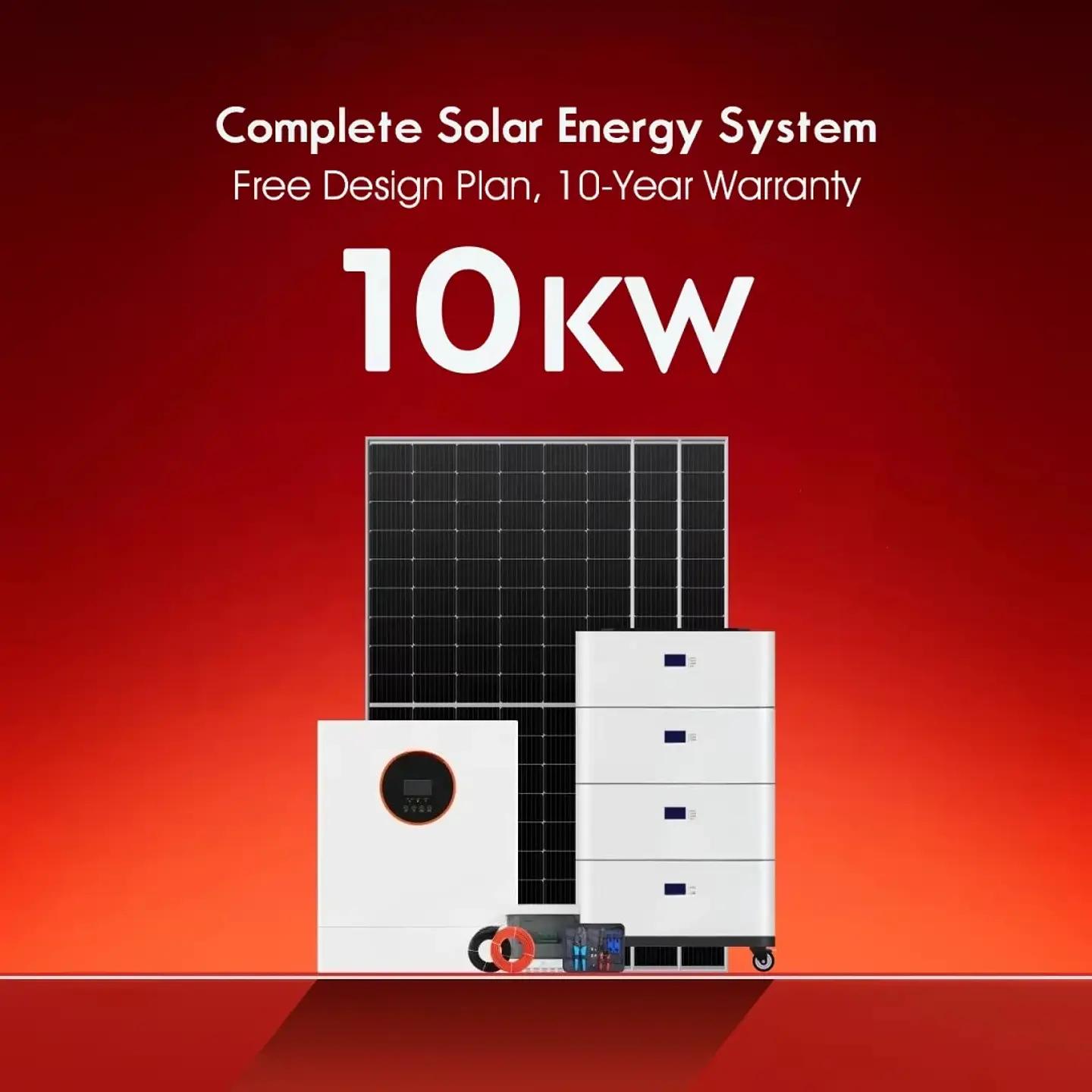 Photovoltaic Hybrid Grid Off Grid 20KW 10KW Solar Power System Lithium Ion Batteries Pack 1