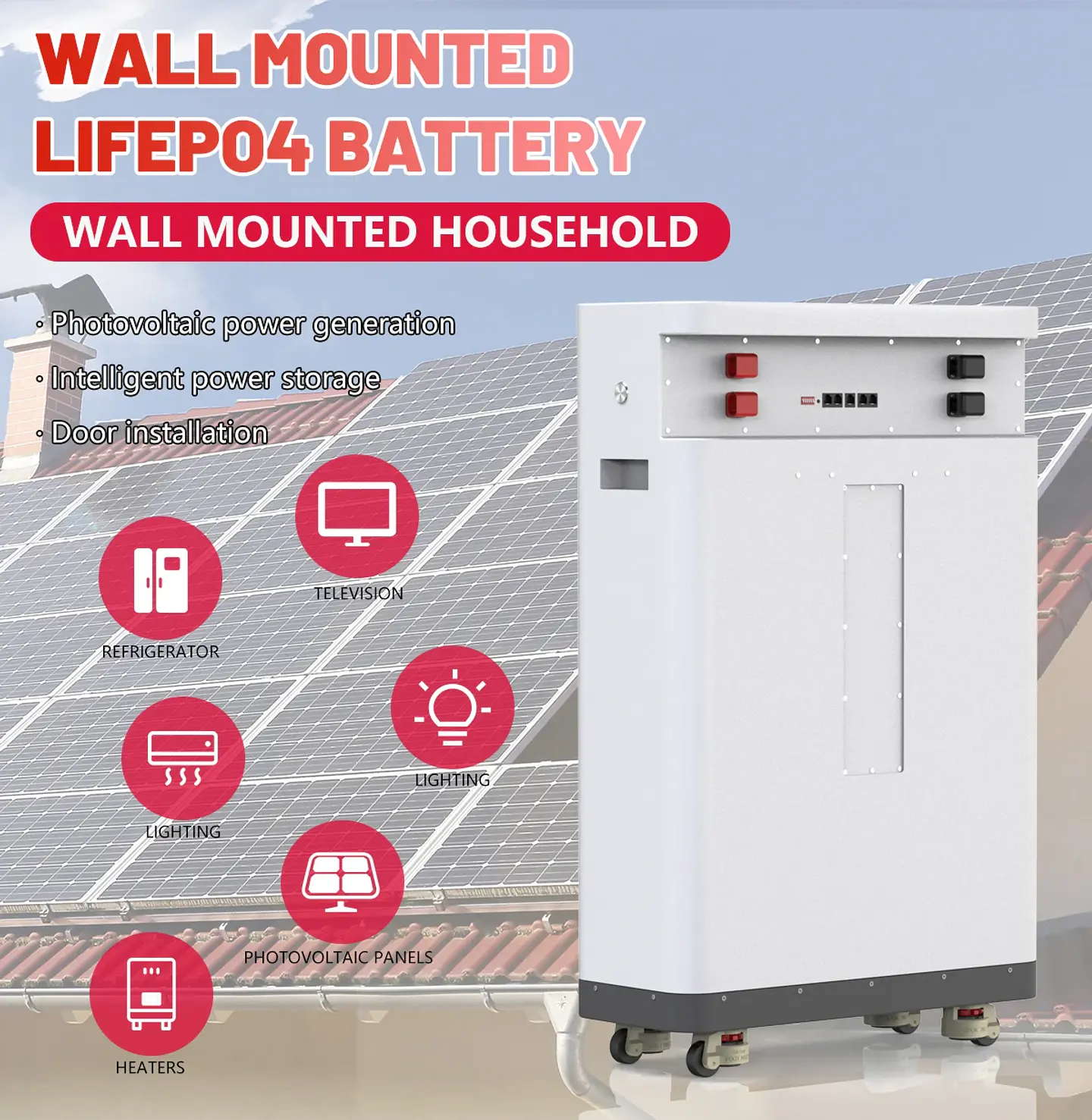 LiFePO4 48V 300AH 15KWH Battery 51.2V 100AH 600AH Lithium Solar Battery Rechargeable Battery 8000+ Cycle For Home Storage NO TAX 4