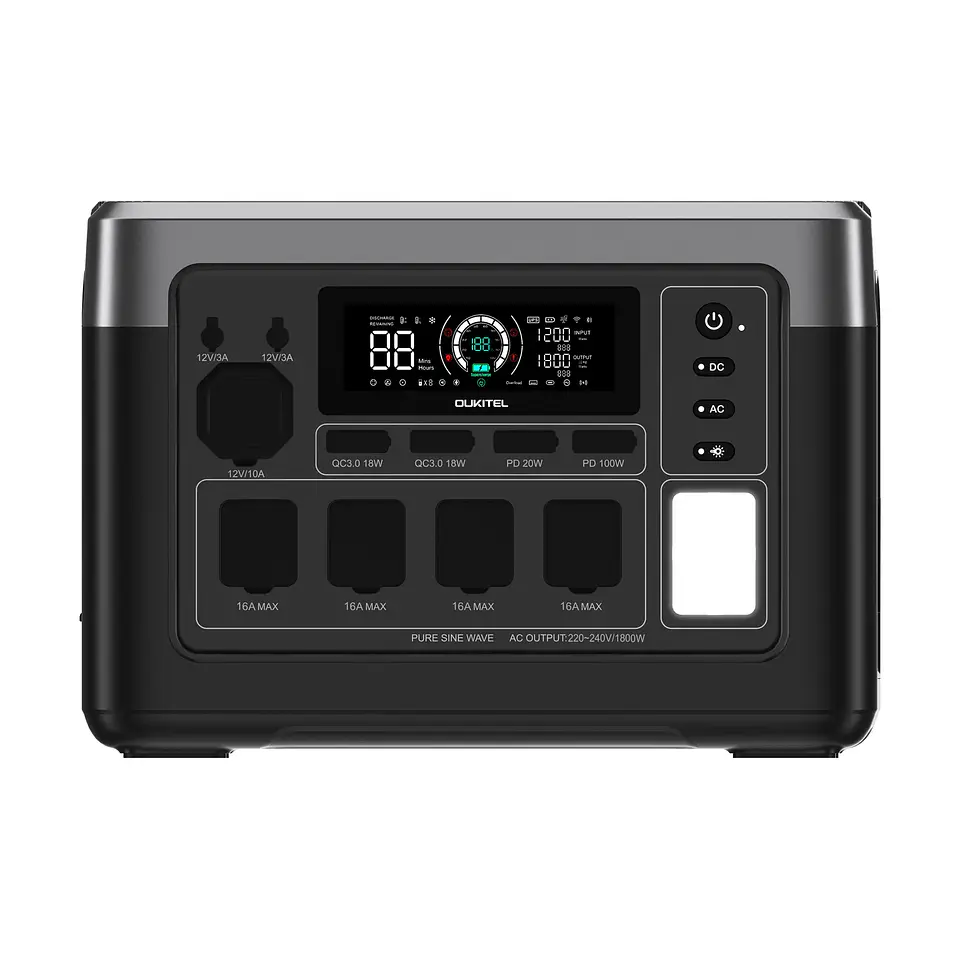OUKITEL New P2001 PRO 3200W Portable Power Station 2048Wh Lifepo4 Battery Solar Generator 8
