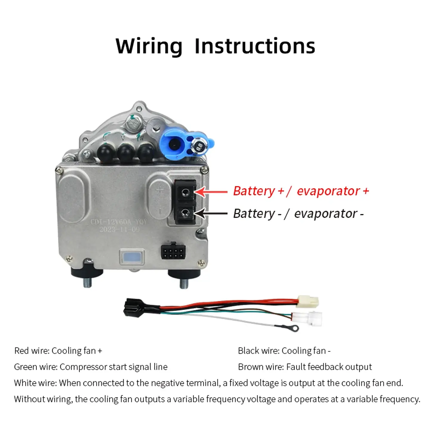 Car Electric Inverter Power Saving Compressor 12V 24V, Camper RV  Truck Tractor New Energy Conversion Parking Air Conditioner 3