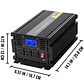 2500W Modified Sine Wave Power Inverter LCD Display Remote Controller LED DC 12V AC 120V Car Converter 110V 220V Takes 5V - thumbnail 5