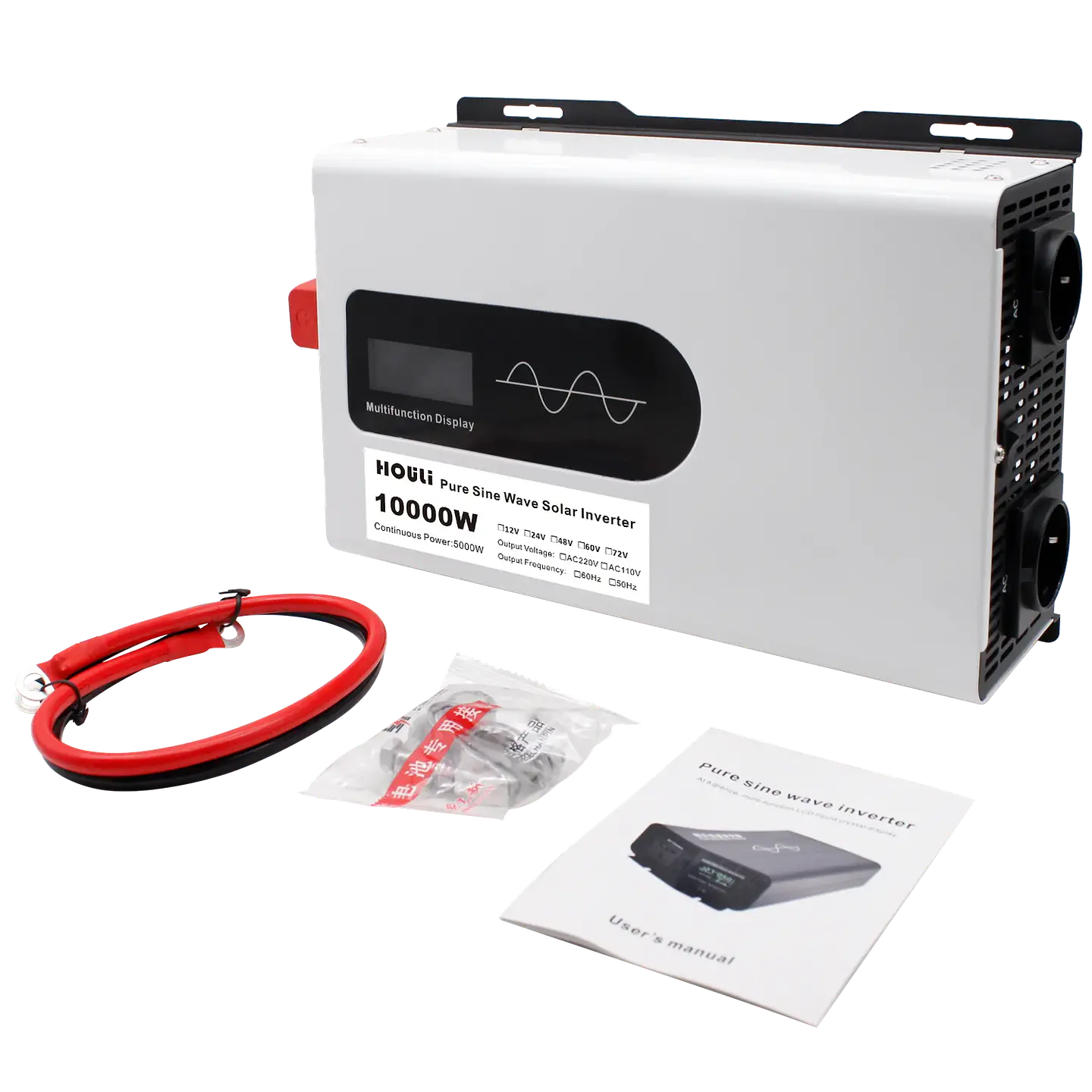 HOULI 10000W Peak Pure Sine Wave Power Inverter 12V 24V 48V DC to AC 220V Off Grid Solar Home Backup 3
