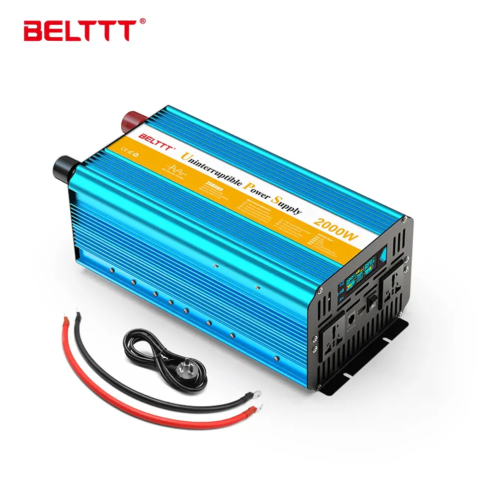 BELTTT 2000Watt Inverter 12V to 220V 50HZ Pure Sine Wave Inverter with Charger Shipping Included Factory Price 5