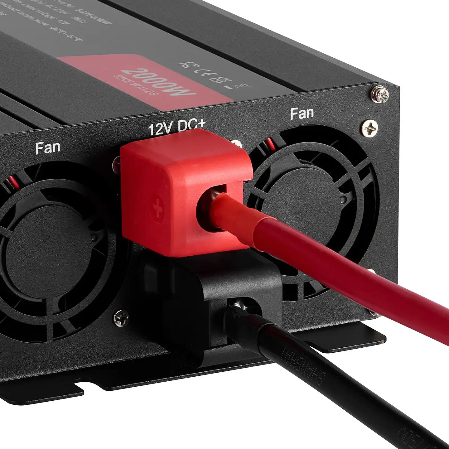 2000-Watt Pure Sine Wave Power Inverter LCD Display DC 12V AC 110V Inverter 2 AC Outlets 2 USB Ports 1 Type C Port 240V 120V 5