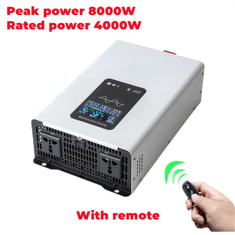 Inverter 12v 220v Pure Sine Wave 8000W 10000W 12000W DC 12V 24V 48V 60V 72V To AC 110V 220V Converter RV Vehicle Solar Inverters 8