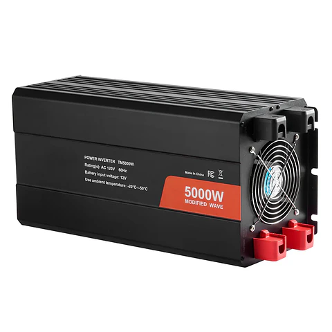 5000W Modified Sine Wave DC 12V AC 120V Power Inverter 6 AC Outlets 2 USB Ports 1 Type C Port Overvoltage 15V LCD Display