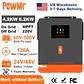 PowMr 6.2KW 4.2KW Hybrid Solar Inverter On Grid Pure Sine Wave Inverter 24V 48V 230V Dual Output with MPPT 120A Solar Charger - thumbnail 1