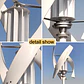 2000W 2KW Vertical Axis Wind Turbine 12V 24V 48V Wind Generator CE Certified Free Energy Low Speed Start Off Grid for Home Use - thumbnail 3