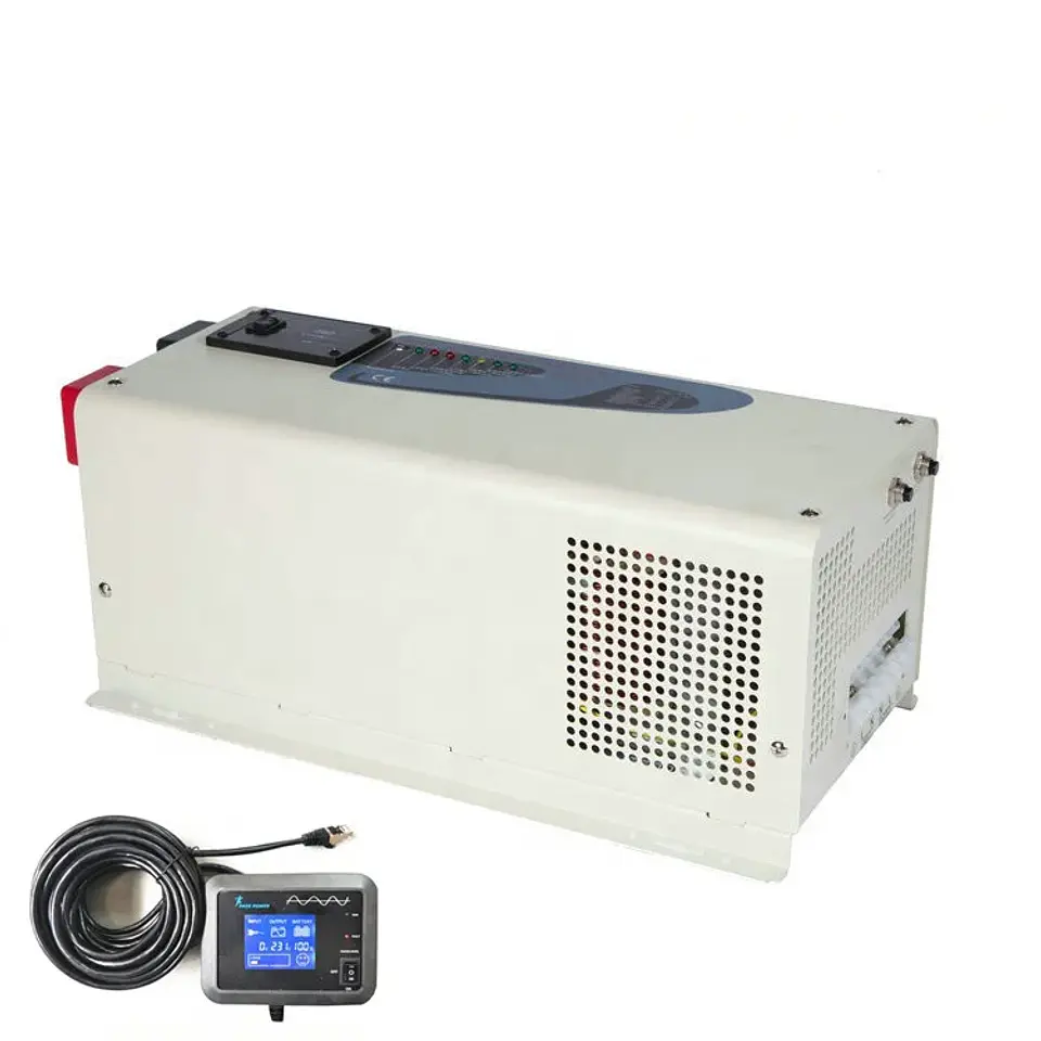 CE ROHS CB SAA 12 V 24V 48V DC 110V  230VAC Single Phase Industrial Frequency Ups Sinus Power Inverter Charger 3000w 3
