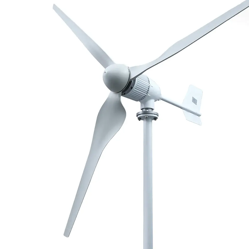 6KW Horizontal Wind Turbine Generator Windmill With Free MPPT Charger Controller and Off Grid Inverter 10
