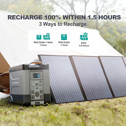 ALLPOWERS Portable Solar Generator R4000 3456WH Portable Power Station For Renewable Energy Backup Generator For Camping