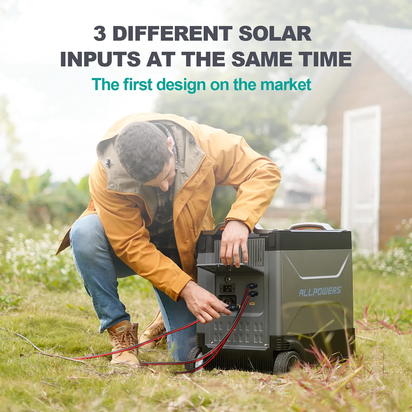ALLPOWERS Portable Solar Generator R4000 3456WH Portable Power Station For Renewable Energy Backup Generator For Camping 2