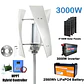 Poland Delivey 3000W Vertical WindmillTurbine Dynamo Generator Alternative Energy 24V 12V 48V With Mppt Controller Solar Panels - thumbnail 1