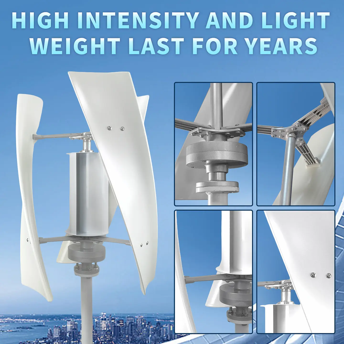 Poland Delivey 3000W Vertical WindmillTurbine Dynamo Generator Alternative Energy 24V 12V 48V With Mppt Controller Solar Panels 4
