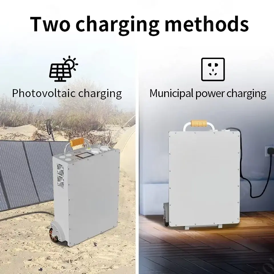 Customized 3000W Portable Solar Generator Rolling Design Outdoor Camping Energy Station for Mobile EV Charging 5