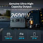 Portable Power Station 2600W Output 1024Wh LFP Battery Fast Recharge Electric Generator For Home Camping Rvs Off Grid - thumbnail 2