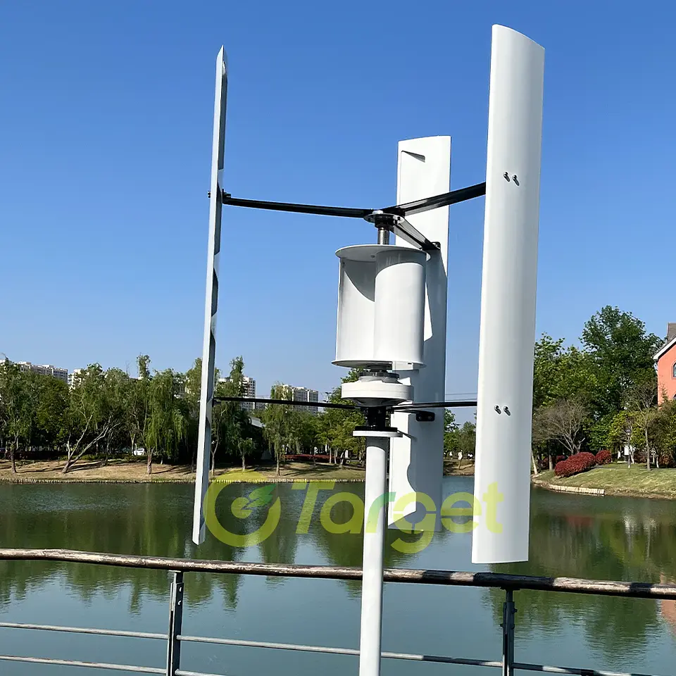 Low Noise 10000W 48V 96V 220V Vertical Wind Turbine for Off-Grid Home Power System 4
