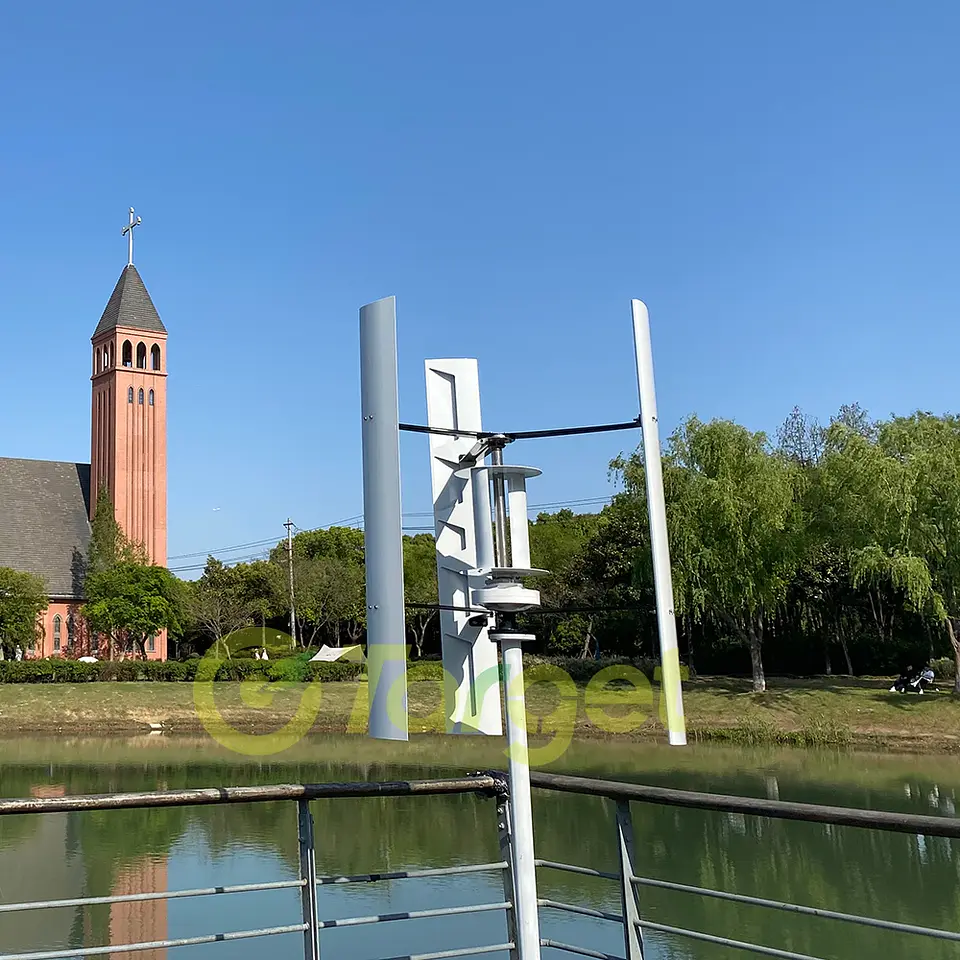 Low Noise 10000W 48V 96V 220V Vertical Wind Turbine for Off-Grid Home Power System 5