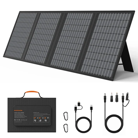 MHPOWOS 18V Portable Solar Charger 60W / 45W Foldable Solar Panel for Solar Generators Outdoor Camping Travel Powerbank Phone