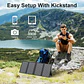 MHPOWOS 18V Portable Solar Charger 60W / 45W Foldable Solar Panel for Solar Generators Outdoor Camping Travel Powerbank Phone - thumbnail 2