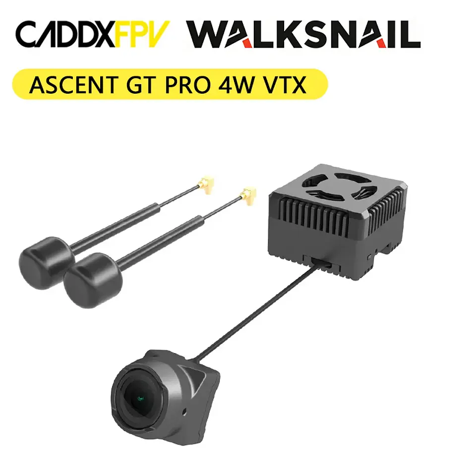 CADDX Walksnail Ascent GT Pro 4000mW Digital VTX Kit Dual Antenna Long Range Video Transmitter for FPV Racing Drone RC Aircraft 1