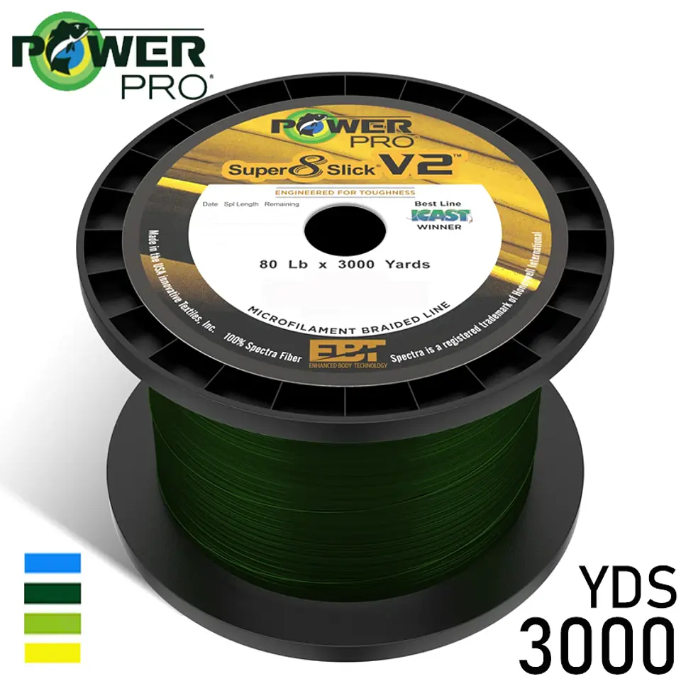 3000YDS POWER PRO SSV2 Braided Fishing Line 8 Strands Multifilament USA Carp Fishing Multifunction PE Fishing Line for  Pesca 1