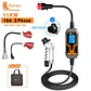 Feyree 11KW 16A 3 Phase GB/T Cord EV Portable Charger 5M Cable EVSE Charging Box Car Charger with CEE Plug for Electric Vehicle - thumbnail 2