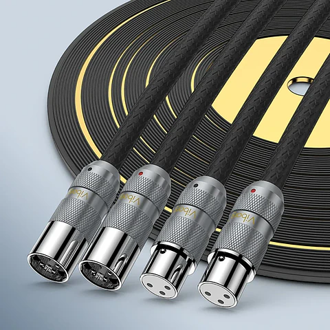 5N OFC 4 Cores Multplex Copper Viborg 02R801 Balanced Interconnect XLR Cable Rhodium Plated XM202R & XF202R XLR Connectors