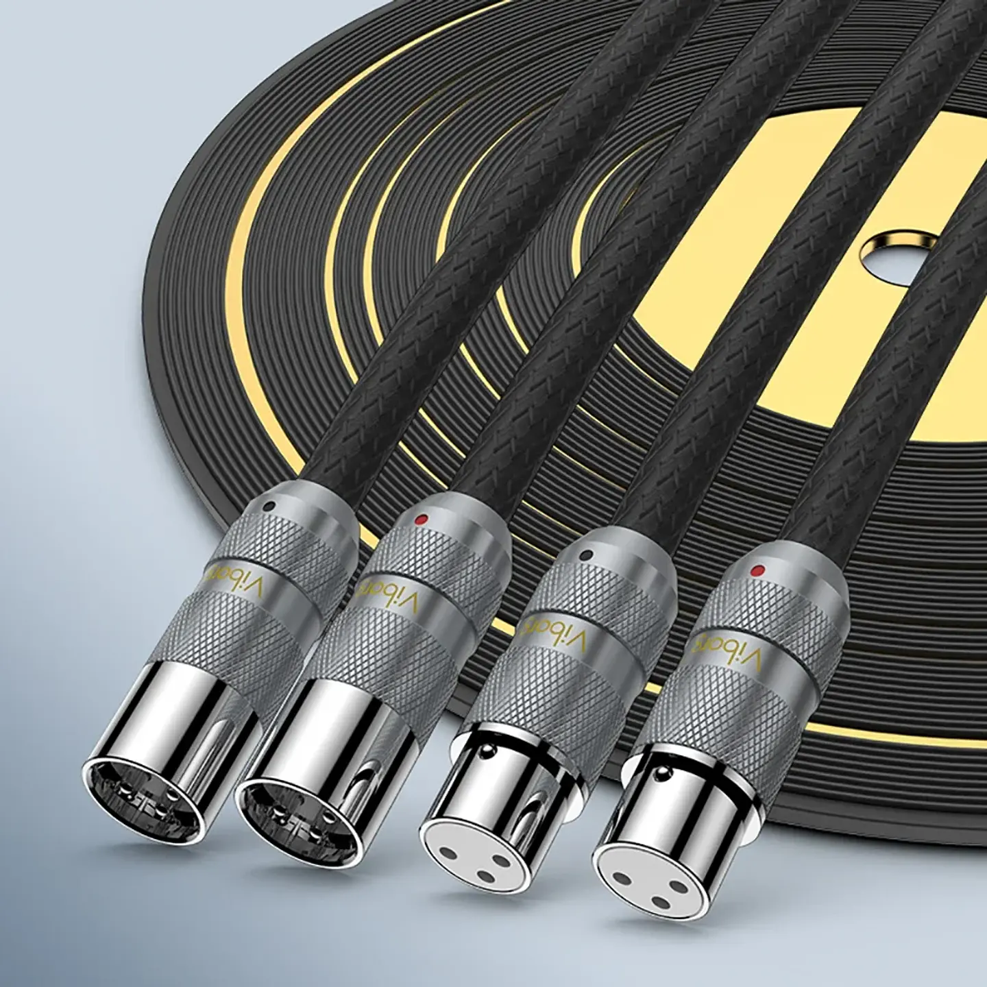 5N OFC 4 Cores Multplex Copper Viborg 02R801 Balanced Interconnect XLR Cable Rhodium Plated XM202R & XF202R XLR Connectors 1