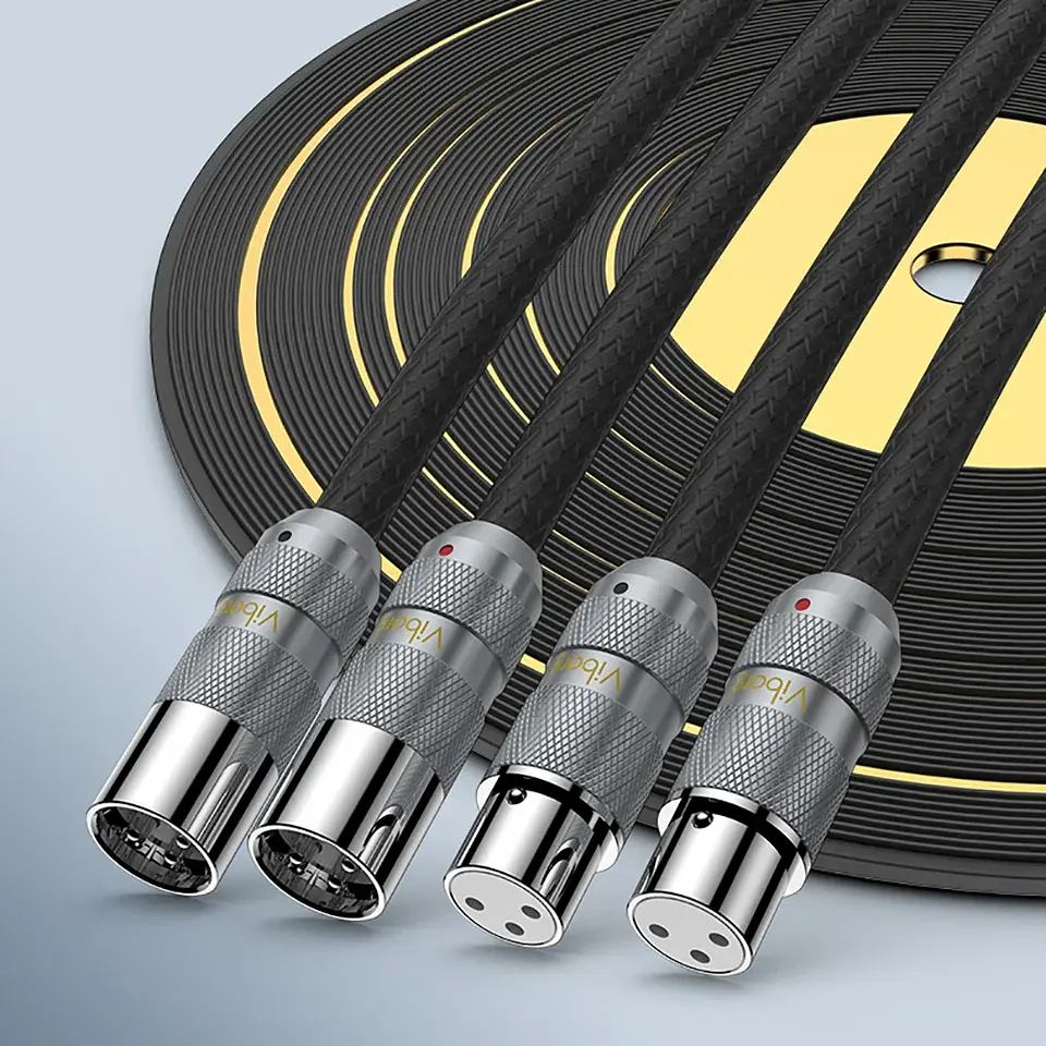 5N OFC 4 Cores Multplex Copper Viborg 02R801 Balanced Interconnect XLR Cable Rhodium Plated XM202R & XF202R XLR Connectors 1