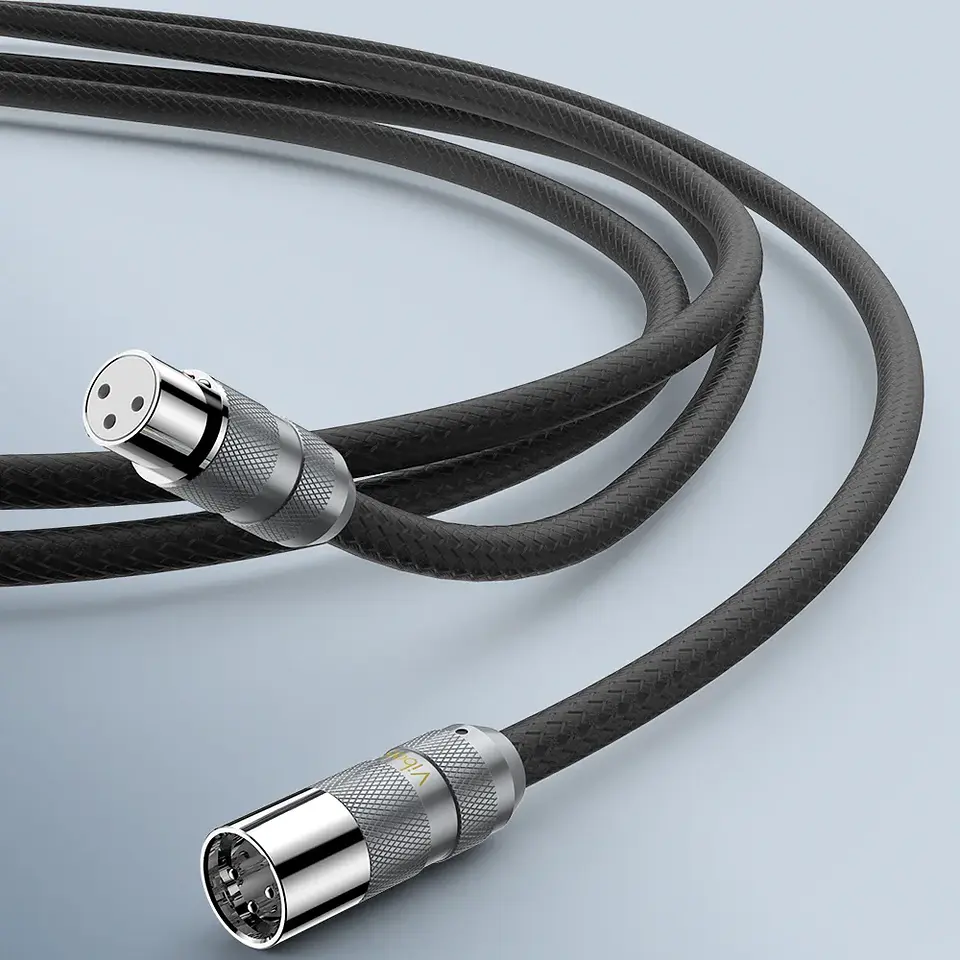 5N OFC 4 Cores Multplex Copper Viborg 02R801 Balanced Interconnect XLR Cable Rhodium Plated XM202R & XF202R XLR Connectors 2