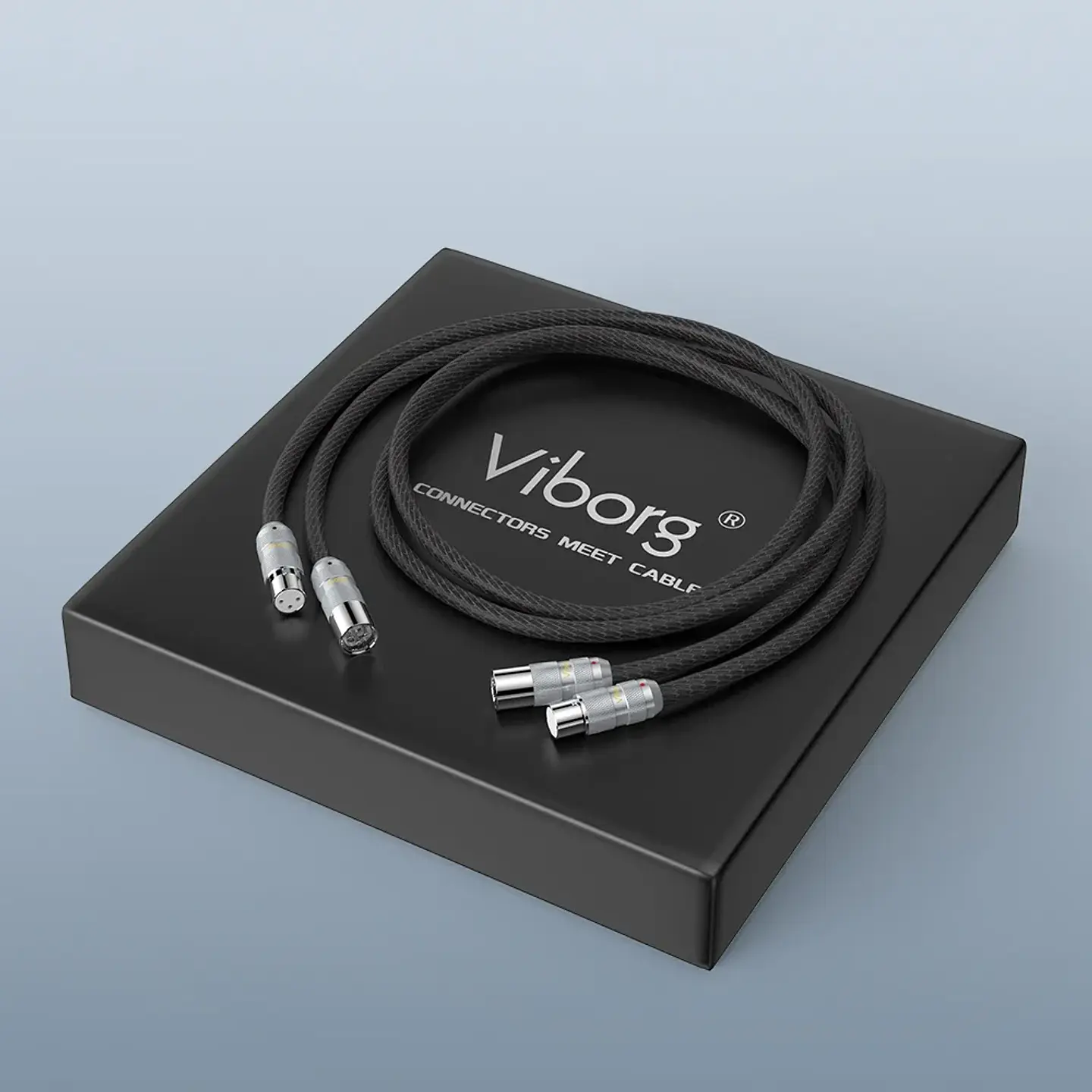 5N OFC 4 Cores Multplex Copper Viborg 02R801 Balanced Interconnect XLR Cable Rhodium Plated XM202R & XF202R XLR Connectors 5