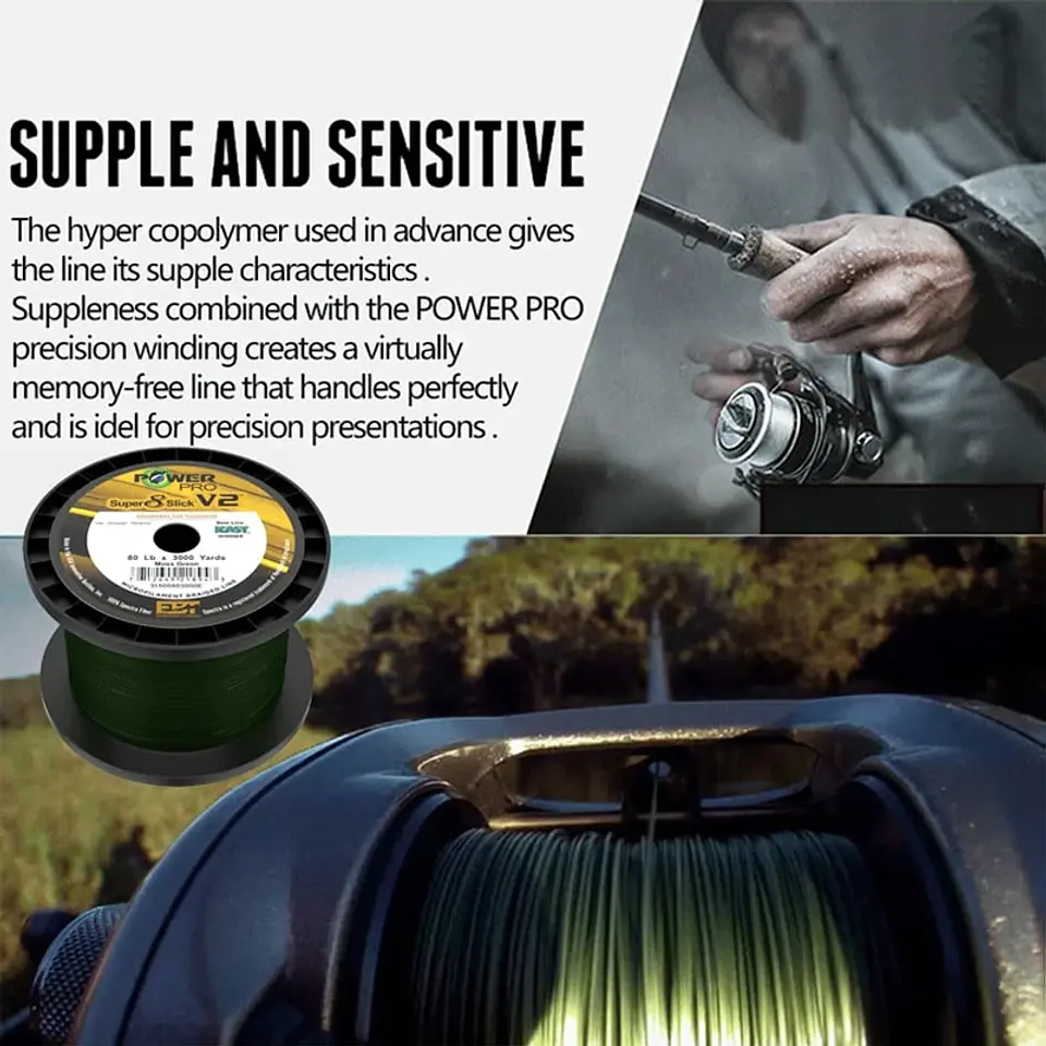 3000YDS POWER PRO SSV2 Braided Fishing Line 8 Strands Multifilament USA Carp Fishing Multifunction PE Fishing Line for  Pesca 4