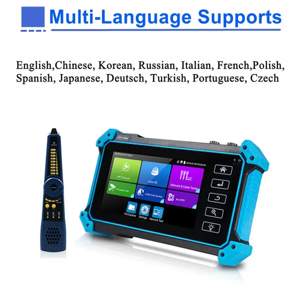 CCTV IPC Tester IPC-5200C Plus 8MP AHD CVI TVI SDI Camera Tester 32MP IP Camera Tester 5.4