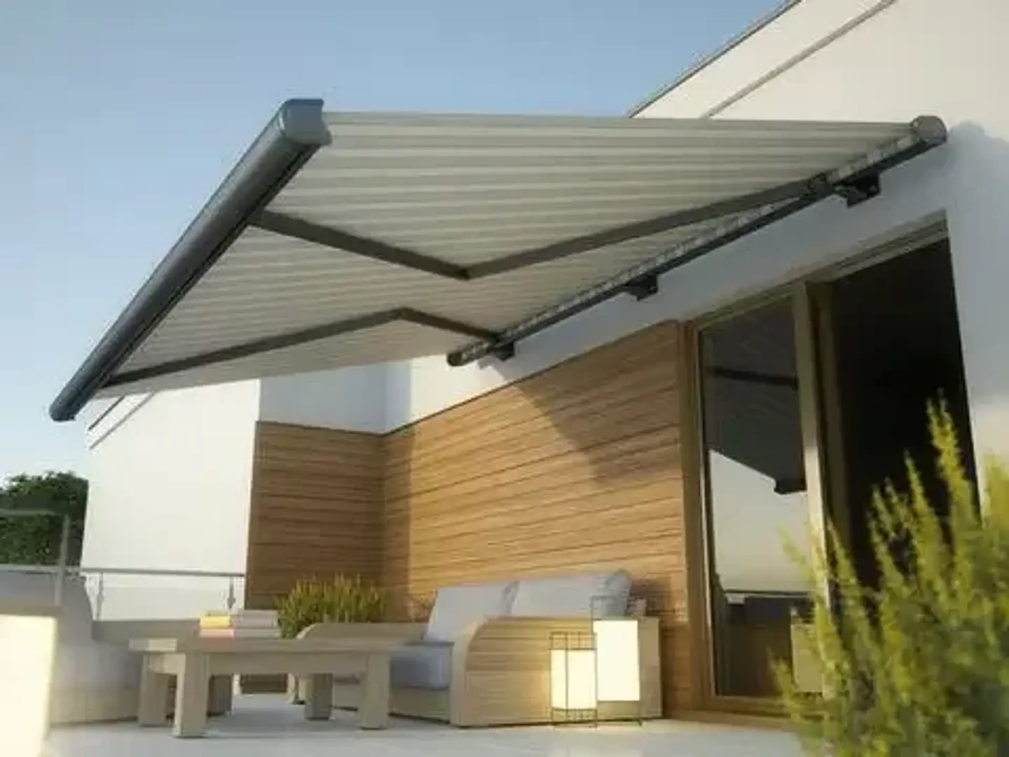 DN Electric Retract Heavy Duty Awning Outdoor 6m Wall Mounted Garage Retractable Sun Shade Motorized Full Cassette Awning 4