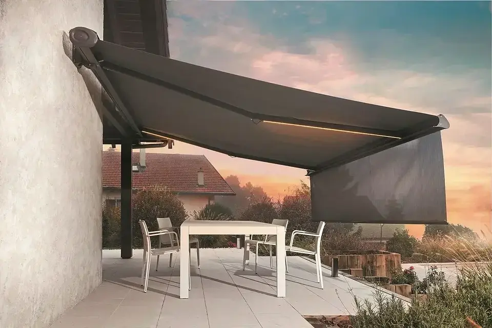 DN Electric Retract Heavy Duty Awning Outdoor 6m Wall Mounted Garage Retractable Sun Shade Motorized Full Cassette Awning 6